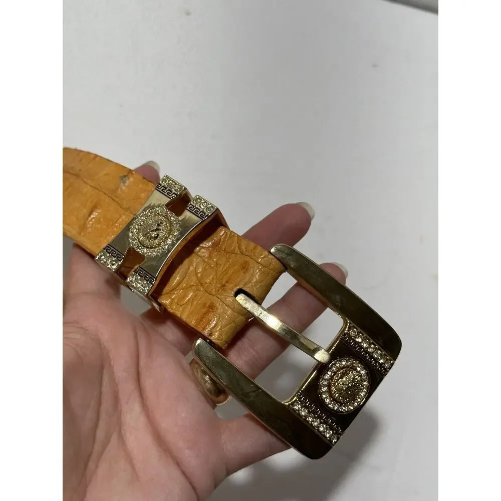 Los Altos Boots‎ Western Belt Men Crocodile Leather 34 Signed By Roberto Tapia